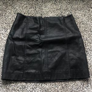 free people faux leather skirt